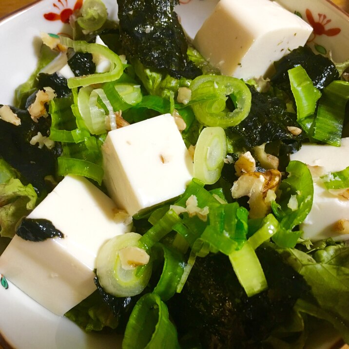 低糖質♡時短！豆腐と海苔のチョレギサラダ